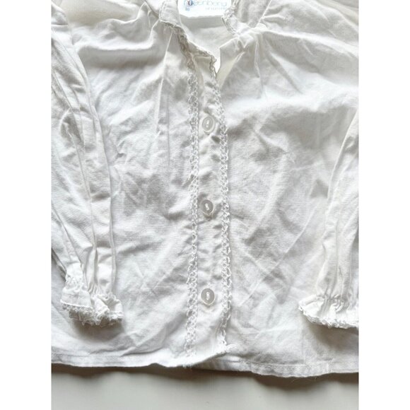 Vintage Baby Girls' NOSENBERG OF NORWAY White Button Up Shirt, Size 80 (12-18M) - Picture 5 of 11
